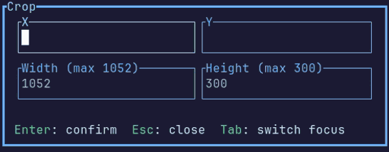 crop modal