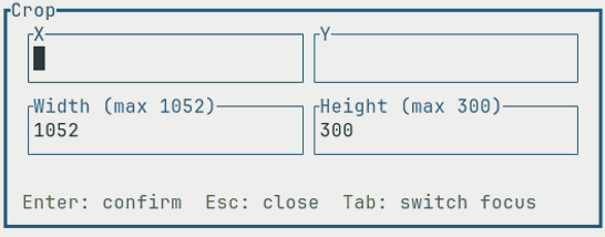 crop modal